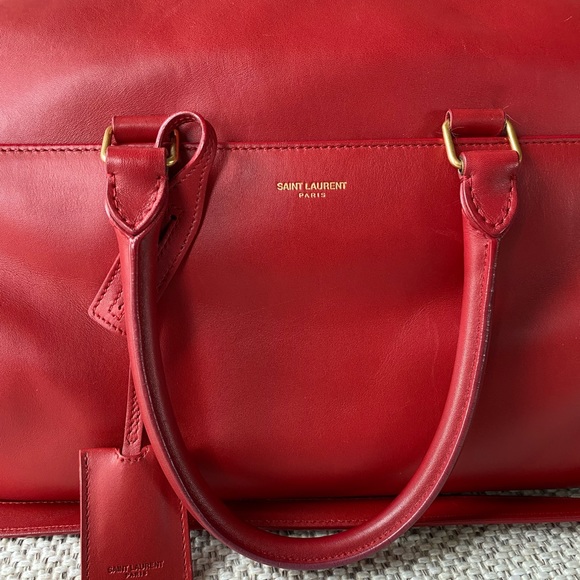 Saint Laurent Paris Baby Duffle Leather Red - Picture 5 of 15